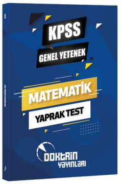 Doktrin Yayınları KPSS Matematik Yaprak Test
