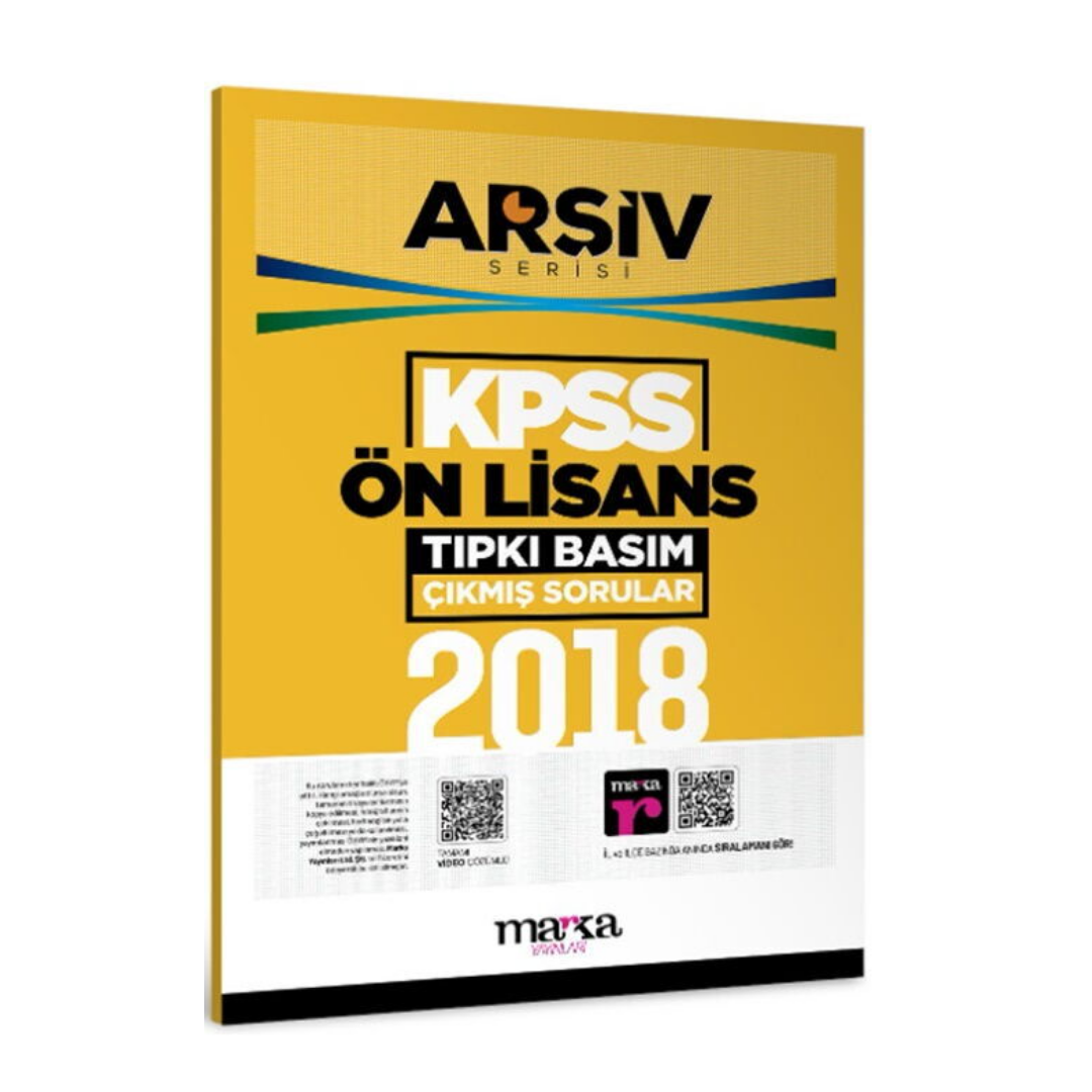 2018 Ön Lisans Genel Yetenek Genel Kültür Tıpkı Basım Çıkmış Sorular Tamamı Video Çözümlü Marka Yayınları