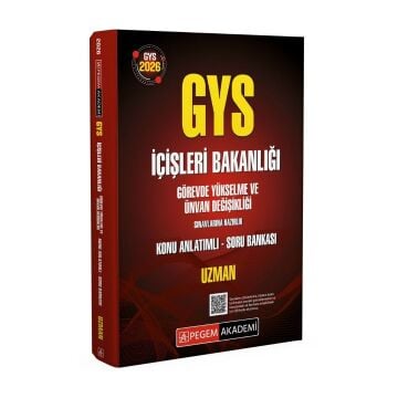 Pegem Akademi 2026 GYS İçişleri Bakanlığı Görevde Yükselme Sınavlarına Hazırlık Konu Anlatımlı Soru Bankası UZMAN