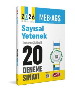 Data Yayınları 2026 MEB-AGS Sayısal Yetenek Tamamı Çözümlü 20 Deneme Sınavı