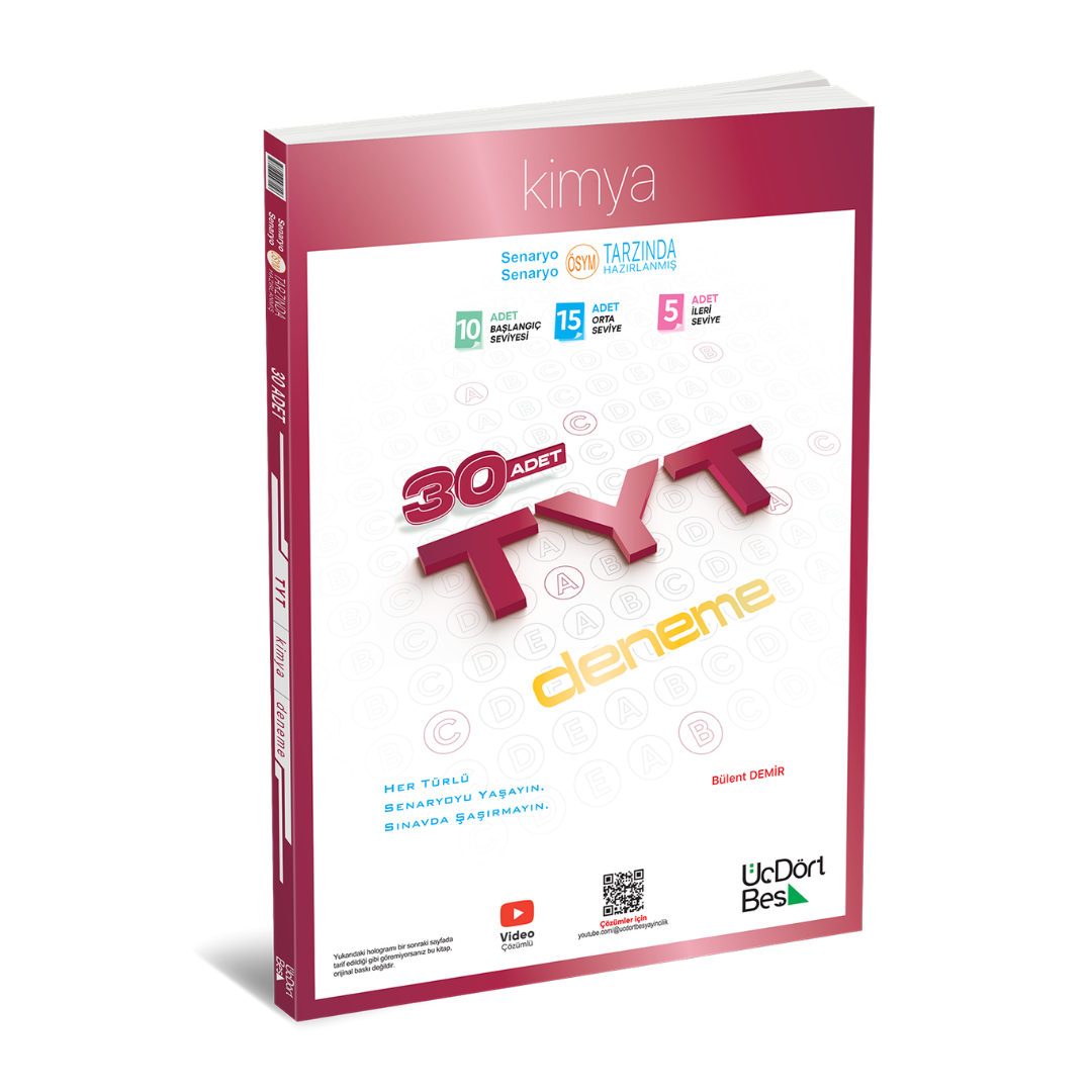 2026 TYT Kimya 30 Deneme Üç Dört Beş Yayınları
