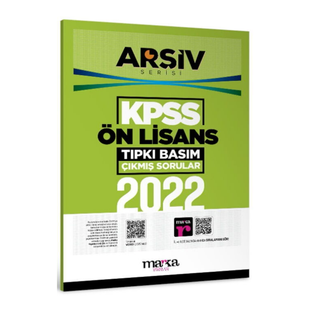 2022 Ön Lisans Genel Yetenek Genel Kültür Tıpkı Basım Çıkmış Sorular Tamamı Video Çözümlü Marka Yayınları