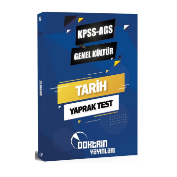 KPSS MEB AGS Tarih Yaprak Test Doktrin Yayınları