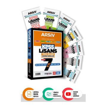 KPSS Genel Yetenek Genel Kültür Çıkmış Sorular Son 7 Yıl Tıpkı Basım Çözümlü ARŞİV Serisi Marka Yayınları