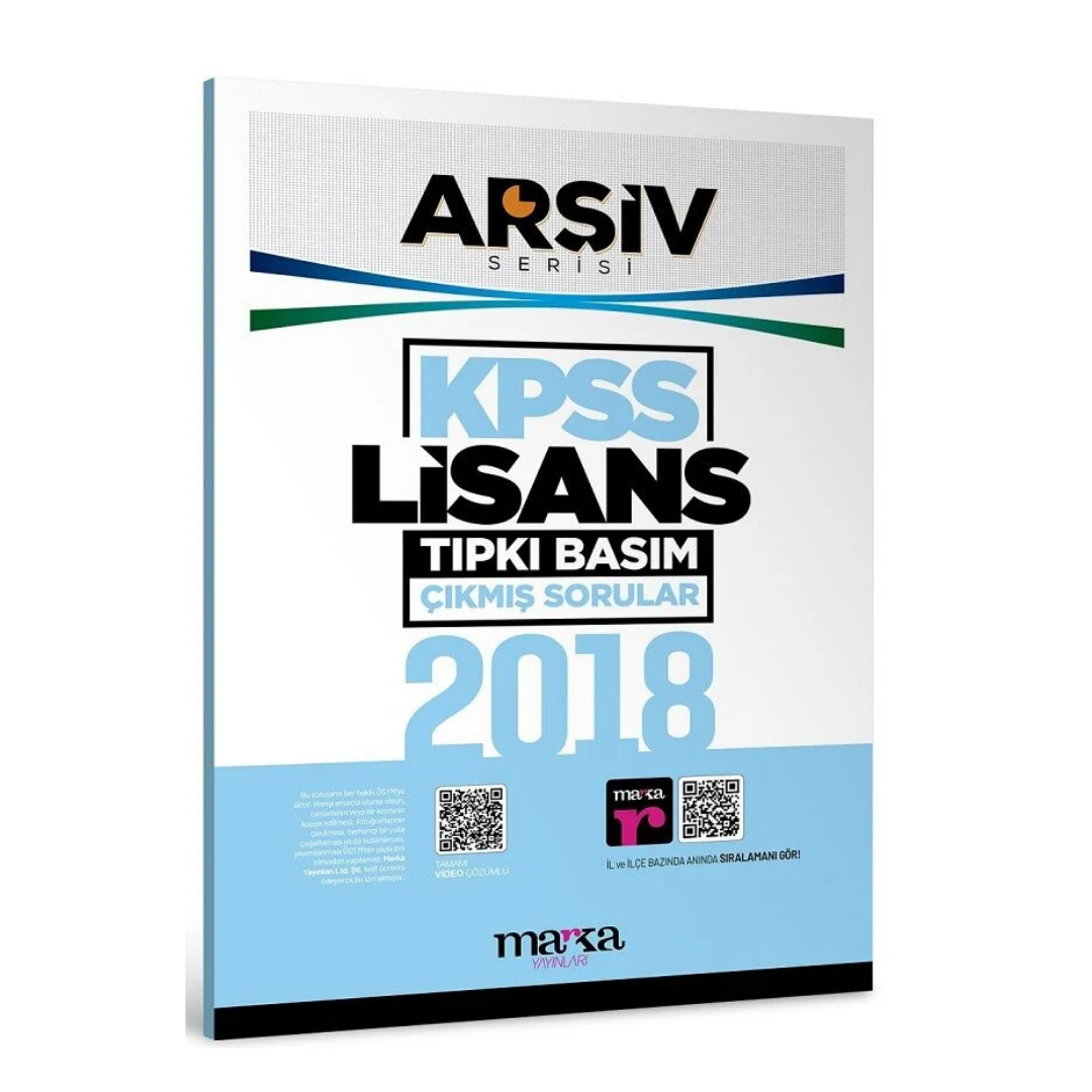 2018 Lisans Genel Yetenek Genel Kültür Tıpkı Basım Çıkmış Sorular Tamamı Video Çözümlü Marka Yayınları