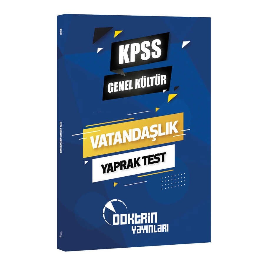Doktrin KPSS Vatandaşlık Yaprak Test Doktrin Yayınları