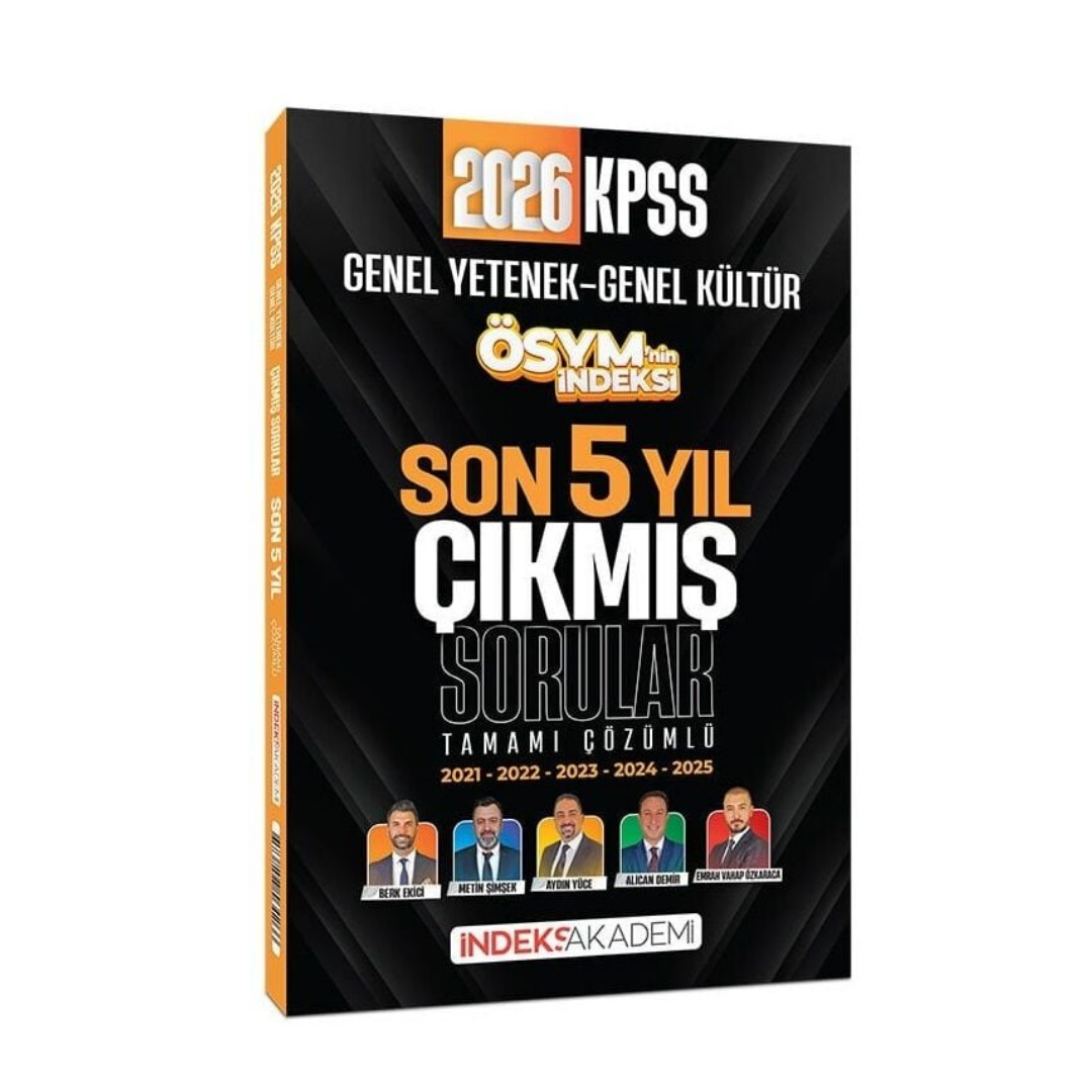2026 KPSS Genel Yetenek Genel Kültür ÖSYM nin İndeksi Çıkmış Sorular Son 5 Yıl Çözümlü İndeks Akademi Yayıncılık