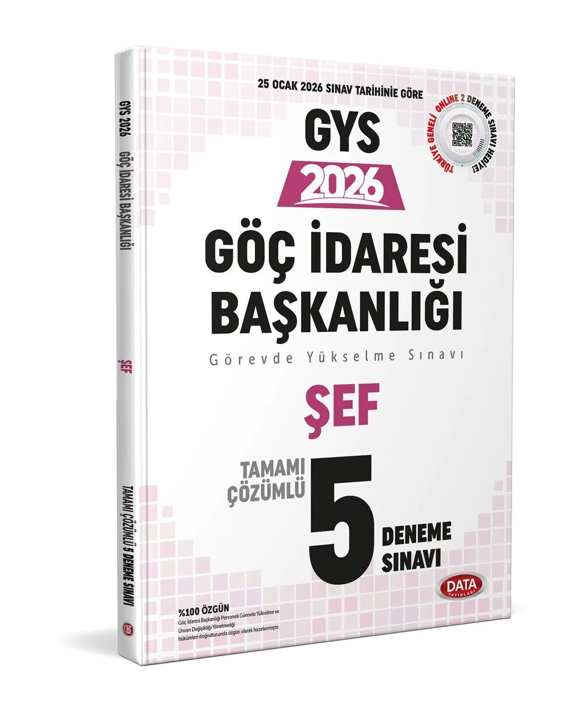 Göç İdaresi Başkanlığı Şef Gys Tamamı Çözümlü 5 Deneme Sınavı Data Yayınları