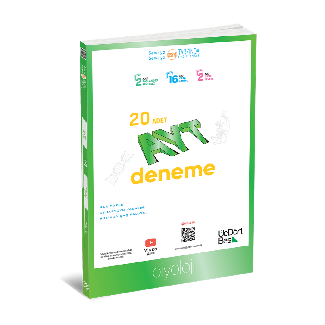 2026 AYT Biyoloji 20 Deneme Üç Dört Beş Yayınları