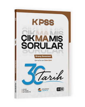 Akademi Denizi KPSS Tarih Çıkmamış Sorular 30 Deneme