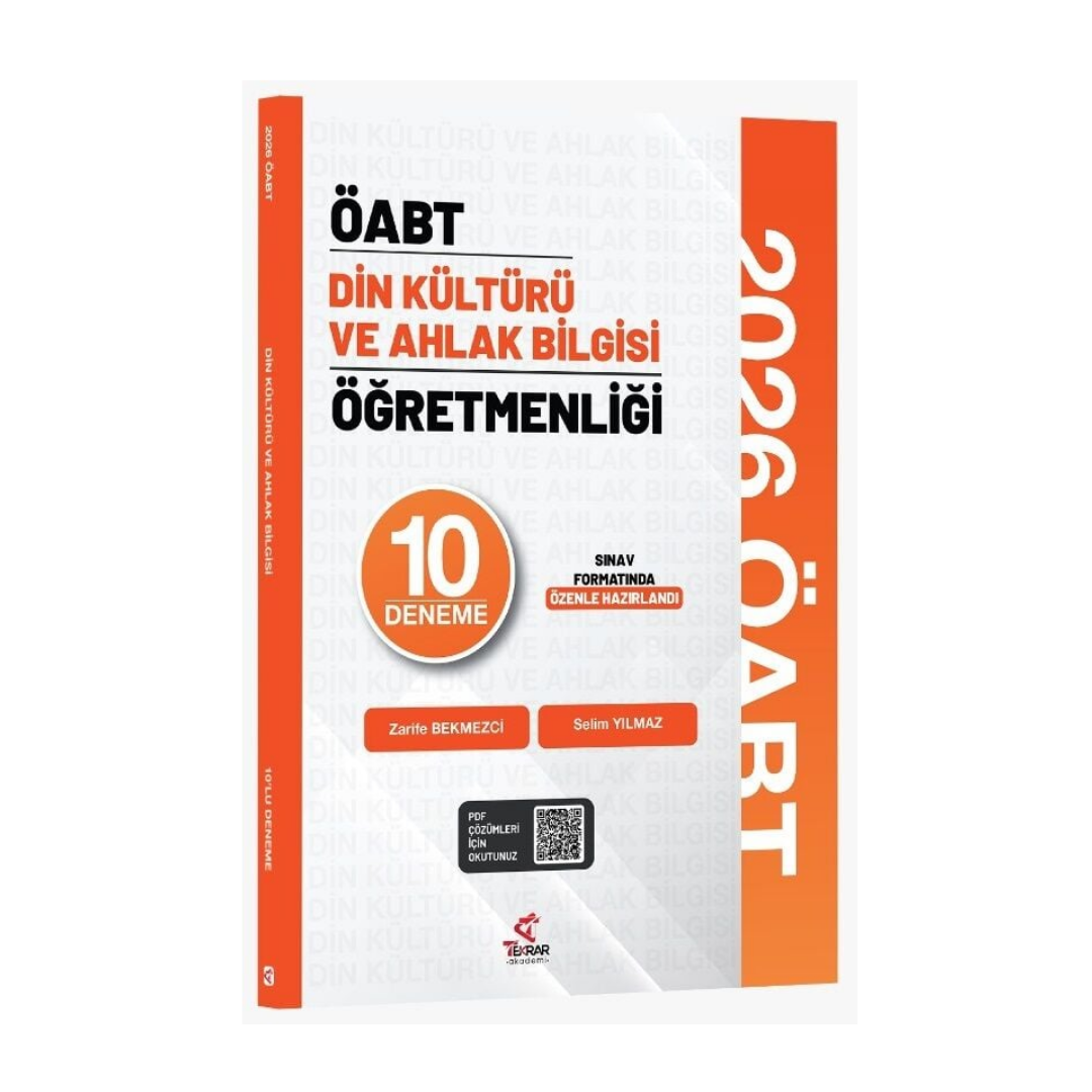 2026 ÖABT MEB-AGS Din Kültürü ve Ahlak Bilgisi Öğretmenliği 10 Deneme Çözümlü - Zarife Bekmezci, Selim Yılmaz Tekrar Akademi Yayınları