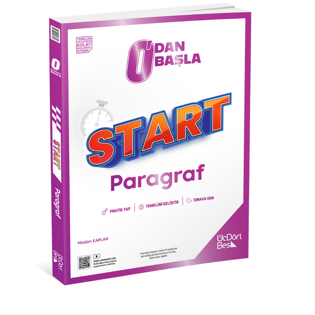 YKS TYT AYT KPSS ALES DGS MSÜ Sıfırdan Başla Start Paragraf Üç Dört Beş Yayınları