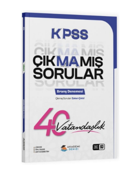 Akademi Denizi KPSS Vatandaşlık Çıkmamış Sorular 40 Deneme