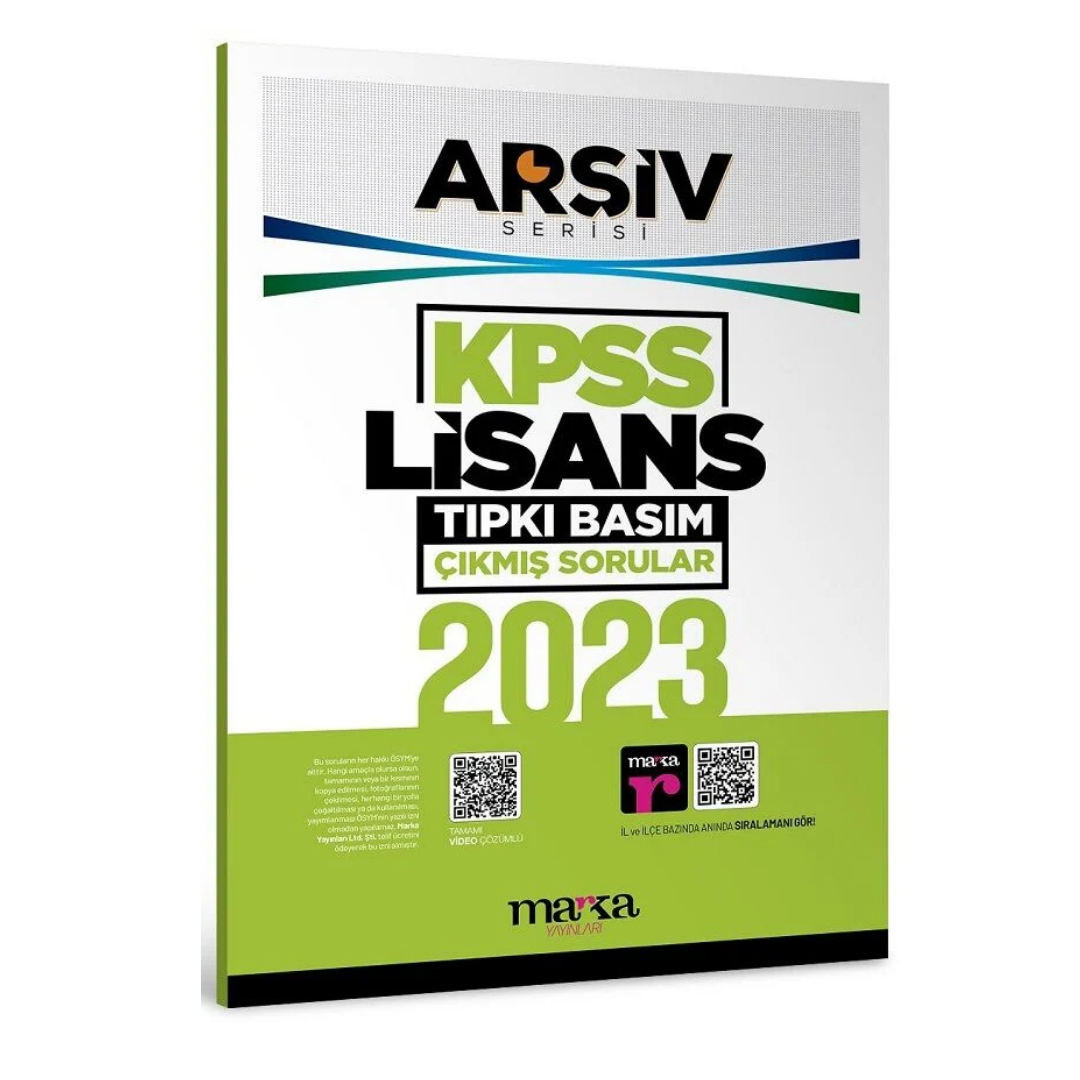 2023 Lisans Genel Yetenek Genel Kültür Tıpkı Basım Çıkmış Sorular Tamamı Video Çözümlü Marka Yayınları