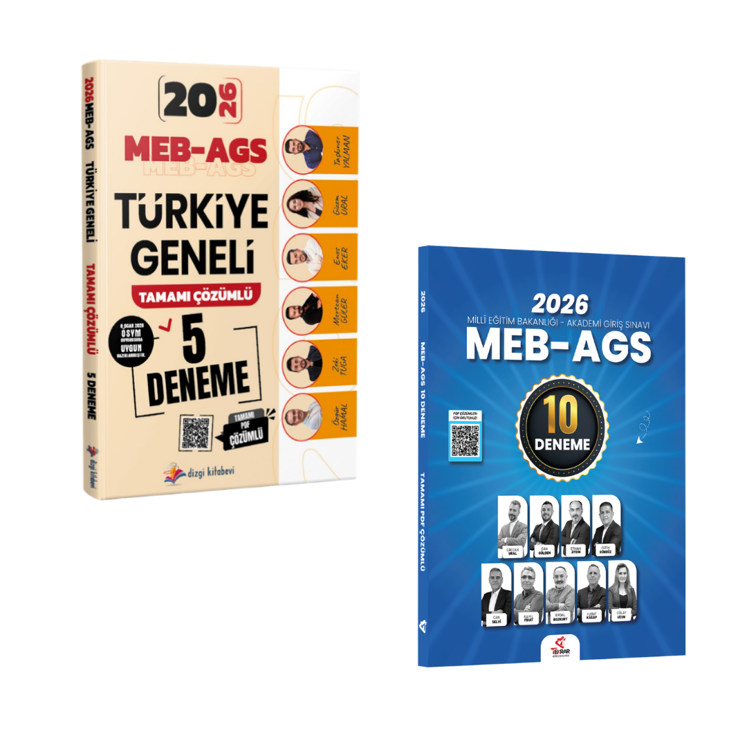 Dizgi Kitap 2026 MEB AGS Türkiye Geneli Tamamı PDF Çözümlü 5 Deneme & MEB-AGS Tüm Dersler 10 Deneme Çözümlü Tekrar Akademi Seti