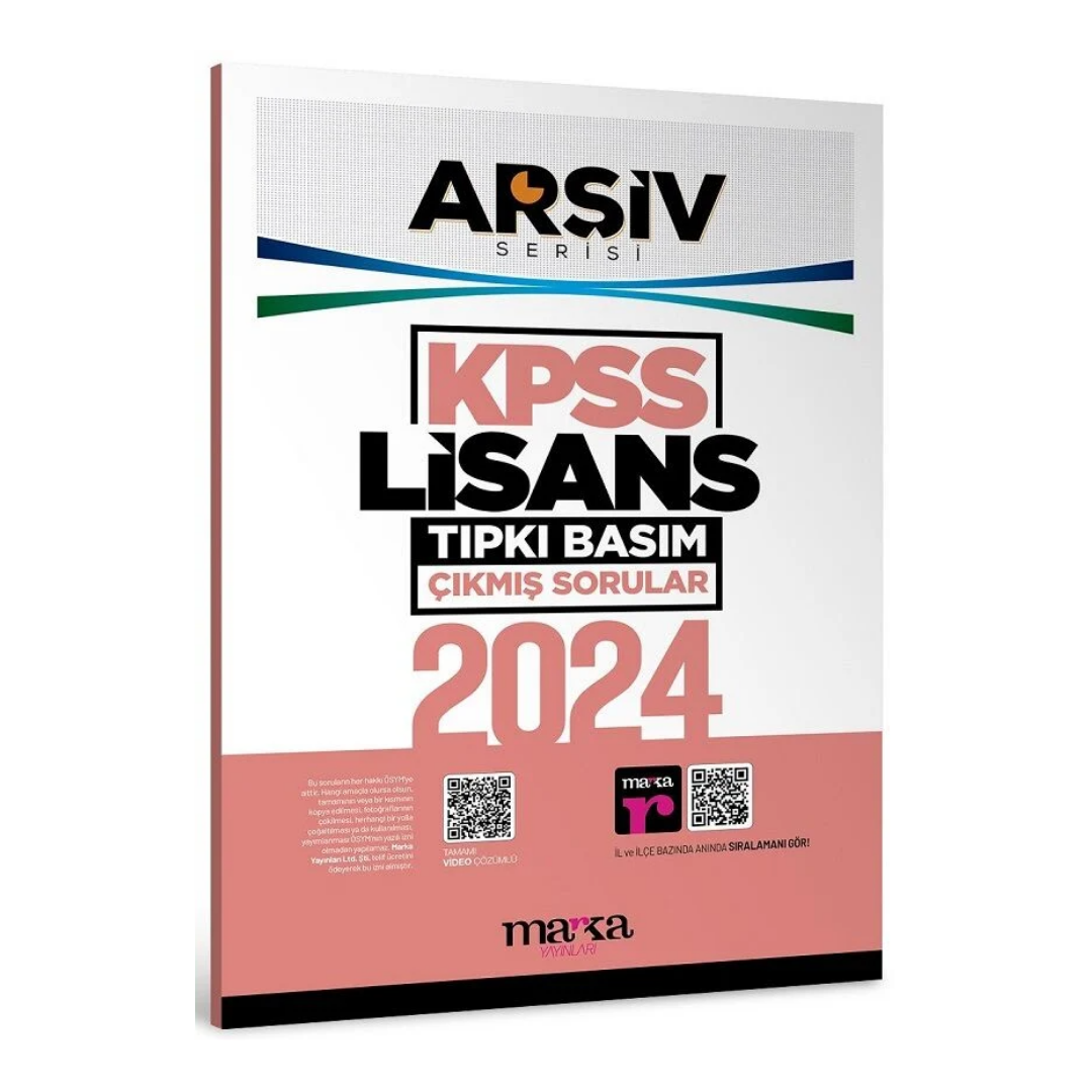 2024 Lisans Genel Yetenek Genel Kültür Tıpkı Basım Çıkmış Sorular Tamamı Video Çözümlü Marka Yayınları