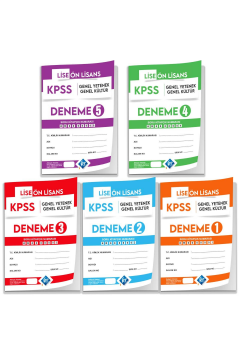 2024 KPSS Lise Önlisans Genel Yetenek Genel Kültür 5li Deneme Paketi KR Akademi Yayınları