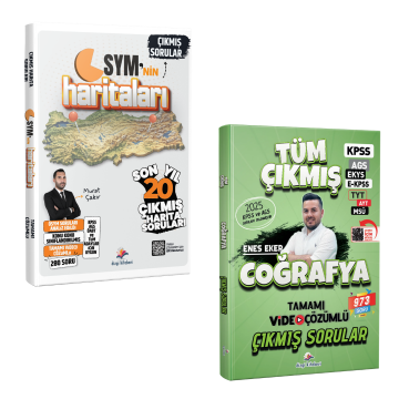 Dizgi Kitap 2026 ÖSYM'nin Haritaları Tüm Harita Çıkmış Sınav Soruları (Video Çözümlü) Murat Çakır ve Coğrafya Tüm Sınavlar Tamamı Video Çözümlü Çıkmış Sorular Enes Eker Seti
