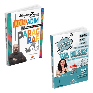 Dizgi Kitap 2026 Kolaydan Zora Adım Adım Paragraf Soru Bankası ve KPSS TYT MSÜ Tüm Adaylar İçin Dil Bilgisi Çıkmış Sorular Seti