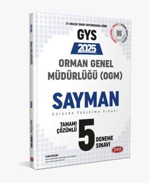 Data Yayınları 2025 GYS Orman Genel Müdürlüğü Sayman Tamamı Çözümlü 5 Deneme Sınavı