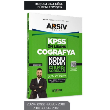 KPSS Ön Lisans Coğrafya Konu Konu Çıkmış Sorular Son 7 Sınav Çıkmış Sorular (2024 Dahil) Marka Yayınları