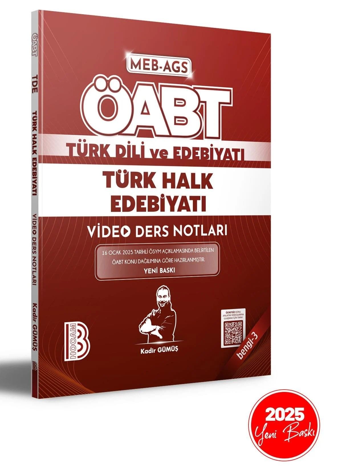 Benim Hocam Yayınları 2025 ÖABT Türk Dili ve Edebiyatı Türk Halk Edebiyatı Video Ders Notları Kadir Gümüş