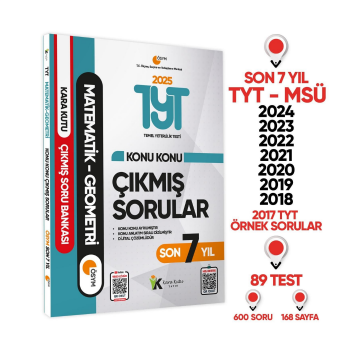 2025 YKS-TYT Matematik-Geometri Karakutu ÖSYM Çıkmış Soru Bankası Çözümlü Konu Konu Son 7 Yıl İnformal Yayınları