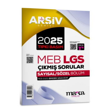 8. Sınıf LGS Arşiv Serisi 2025 Çıkmış Sorular Çözümlü Tıpkı Basım Marka Yayınları