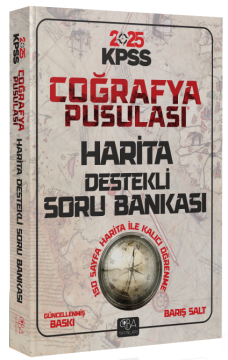 CBA Yayınları 2025 KPSS Coğrafya Pusulası Harita Destekli Soru Bankası Barış  Salt- CBA Yayınları