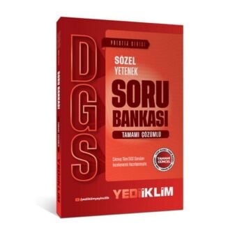 Yediiklim Yayınları 2027 DGS Prestij Serisi Sözel Yetenek Tamamı Çözümlü Soru Bankası