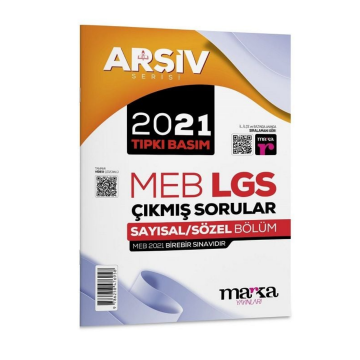 8. Sınıf Arşiv Serisi LGS 2021 Çıkmış Sorular Çözümlü Tıpkı Basım Marka Yayınları