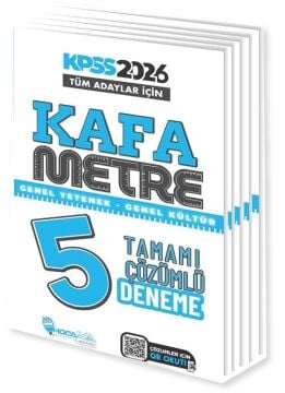 Hoca Kafası Yayınları 2026 KPSS Genel Yetenek Genel Kültür Kafametre 5 Deneme Çözümlü