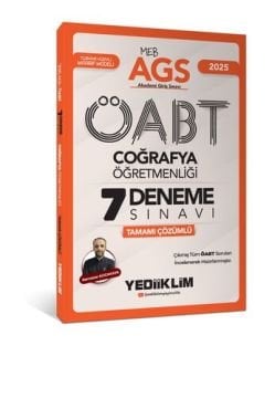2025 MEB AGS ÖABT Coğrafya Öğretmenliği Tamamı Çözümlü 7 Deneme Sınavı Yediiklim Yayınları