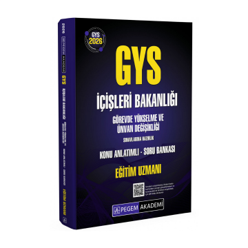 Pegem Akademi 2026 GYS İçişleri Bakanlığı Görevde Yükselme Sınavlarına Hazırlık Konu Anlatımlı Soru Bankası EĞİTİM UZMAN