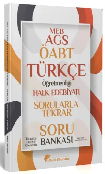 ÖABT MEB-AGS Türkçe Halk Edebiyatı Sorularla Tekrar Soru Bankası Çözümlü - Yekta Özdil Özdil Akademi Yayınları