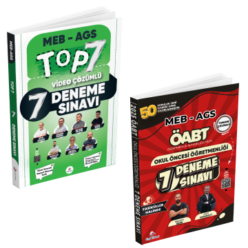 Dizgi Kitap 2025 Meb Ags TOP 7 Tamamı Video Çözümlü Fasiküller Halinde 7 Deneme Sınavı ve Öabt Okul Öncesi Öğretmenliği Tamamı Pdf Çözümlü 7 Deneme Sınavı Seti