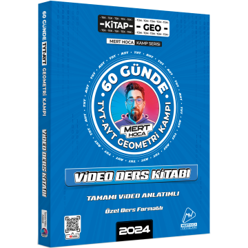 2024 60 Günde Geometri TYT-AYT Geometri Kampı Video Ders Kitabı Mert Hoca Yayınları