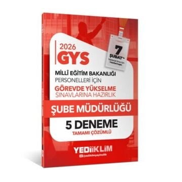 Yediiklim Yayınları 2026 MEB GYS Şube Müdürlüğü Tamamı Çözümlü 5 Deneme