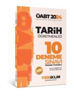 Yediiklim Yayınları 2024 ÖABT Tarih Öğretmenliği Tamamı Video Çözümlü 10 Deneme Sınavı