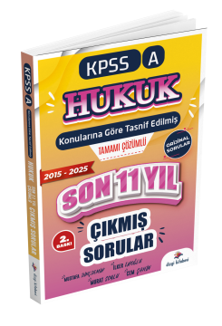 Dizgi Kitap 2026 Kpss A Hukuk Konularına Göre Tasnif Edilmiş Son 11 Yıl Tamamı Çözümlü Orijinal Çıkmış Sorular 2. Baskı (2015-2025)