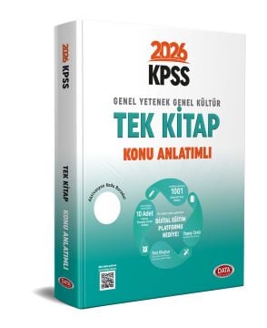 2026 KPSS Genel Yetenek - Genel Kültür Tek Kitap Konu Anlatımlı + Dijital Eğitim Platformu Hediye Data Yayınları
