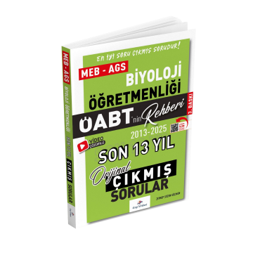 Dizgi Kitap 2026 Meb Ags ÖABT Biyoloji Öabt'nin Rehberi Konularına Göre Tasnif Edilmiş Son 13 Yıl Orijinal Video Çözümlü Çıkmış Sınav Soruları Zeynep Sözen Göçmen 3. Baskı