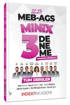 İndeks Akademi 2025 MEB-AGS Tüm Dersler MiniX 3 Deneme Çözümlü İndeks Akademi Yayıncılık
