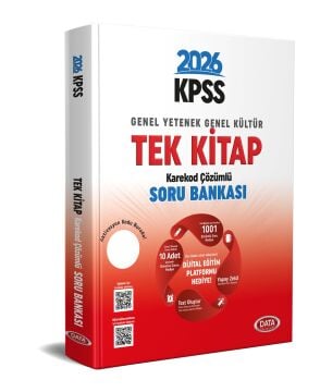 2026 KPSS Genel Yetenek - Genel Kültür Tek Kitap Soru Bankası - Karekod Çözümlü + Dijital Eğitim Data Yayınları