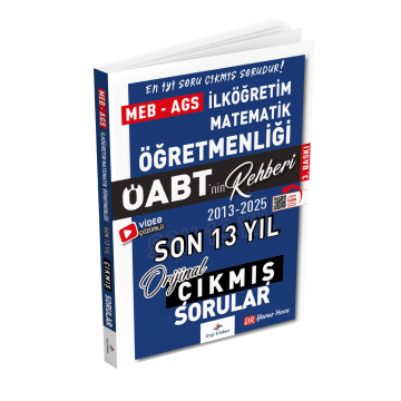 Dizgi Kitap 2026 Meb Ags ÖABT İlköğretim Matematik Öabt'nin Rehberi Konularına Göre Tasnif Edilmiş Son 13 Yıl Orijinal Video Çözümlü Çıkmış Sınav Soruları Dr. Yavuz Hoca 3. Baskı