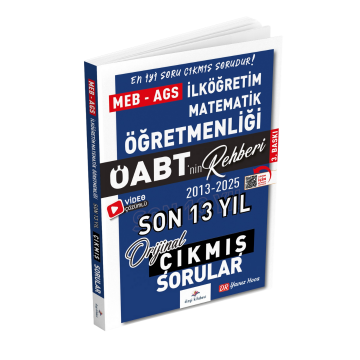 Dizgi Kitap 2026 Meb Ags ÖABT İlköğretim Matematik Öabt'nin Rehberi Konularına Göre Tasnif Edilmiş Son 13 Yıl Orijinal Video Çözümlü Çıkmış Sınav Soruları Dr. Yavuz Hoca 3. Baskı