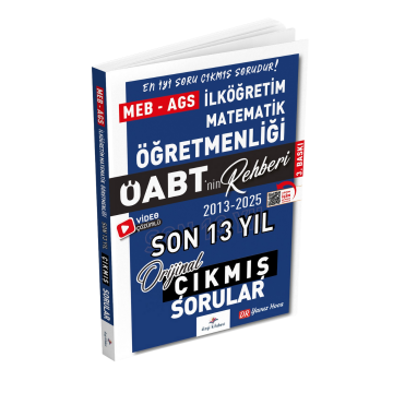 Dizgi Kitap 2026 MEB-AGS ÖABT İlköğretim Matematik ÖABT'nin Rehberi Konularına Göre Tasnif Edilmiş Son 13 Yıl Orijinal Video Çözümlü Çıkmış Sınav Soruları Dr. Yavuz Hoca 3. Baskı