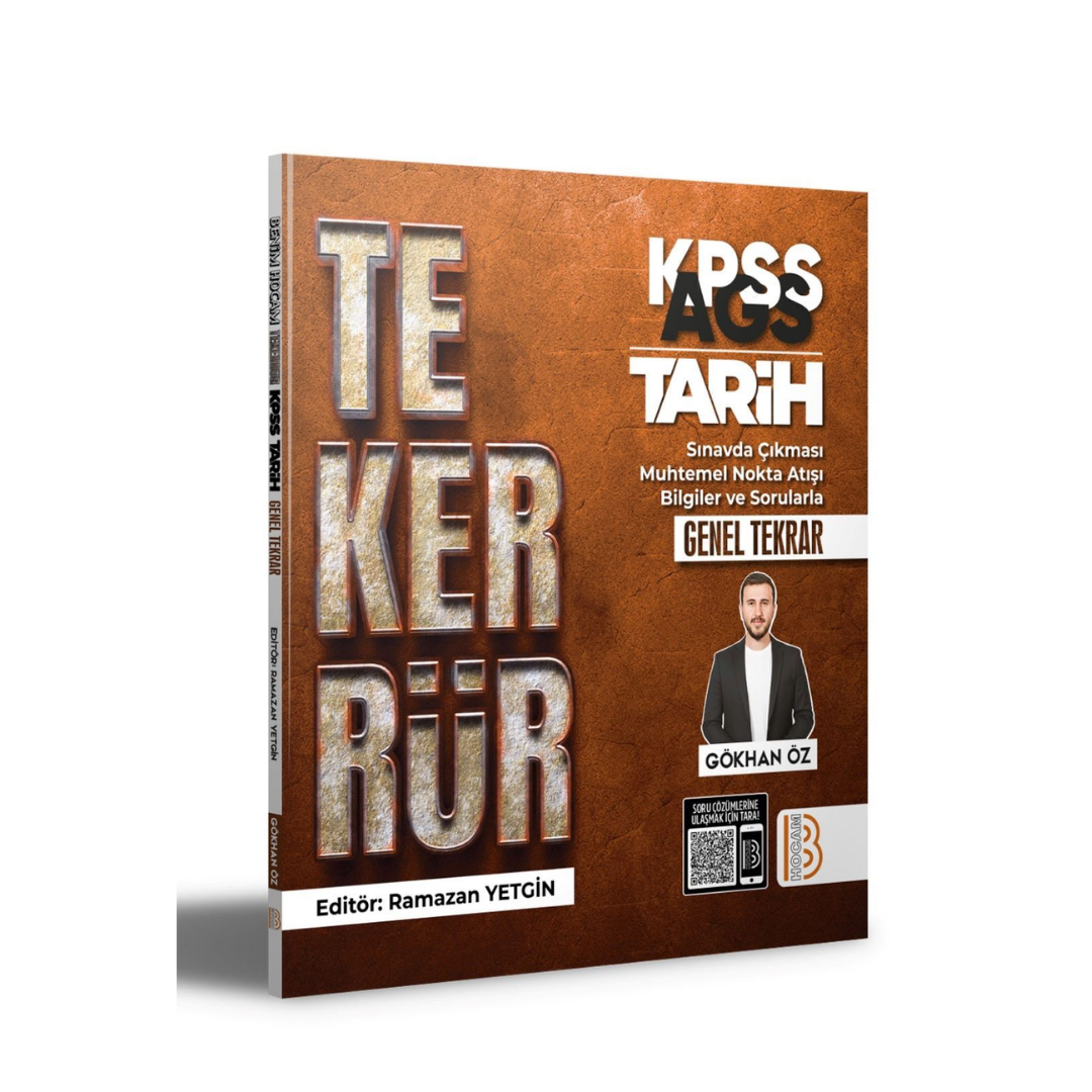 2026 KPSS AGS TEKERRÜR Tarih Genel Tekrar Gökhan Öz Benim Hocam Yayınları