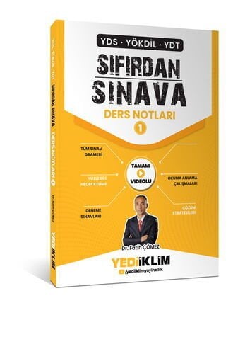 YDS YÖKDİL YDT Sıfırdan Sınava Tamamı Videolu Ders Notları 1. Kitap Yediiklim Yayınları