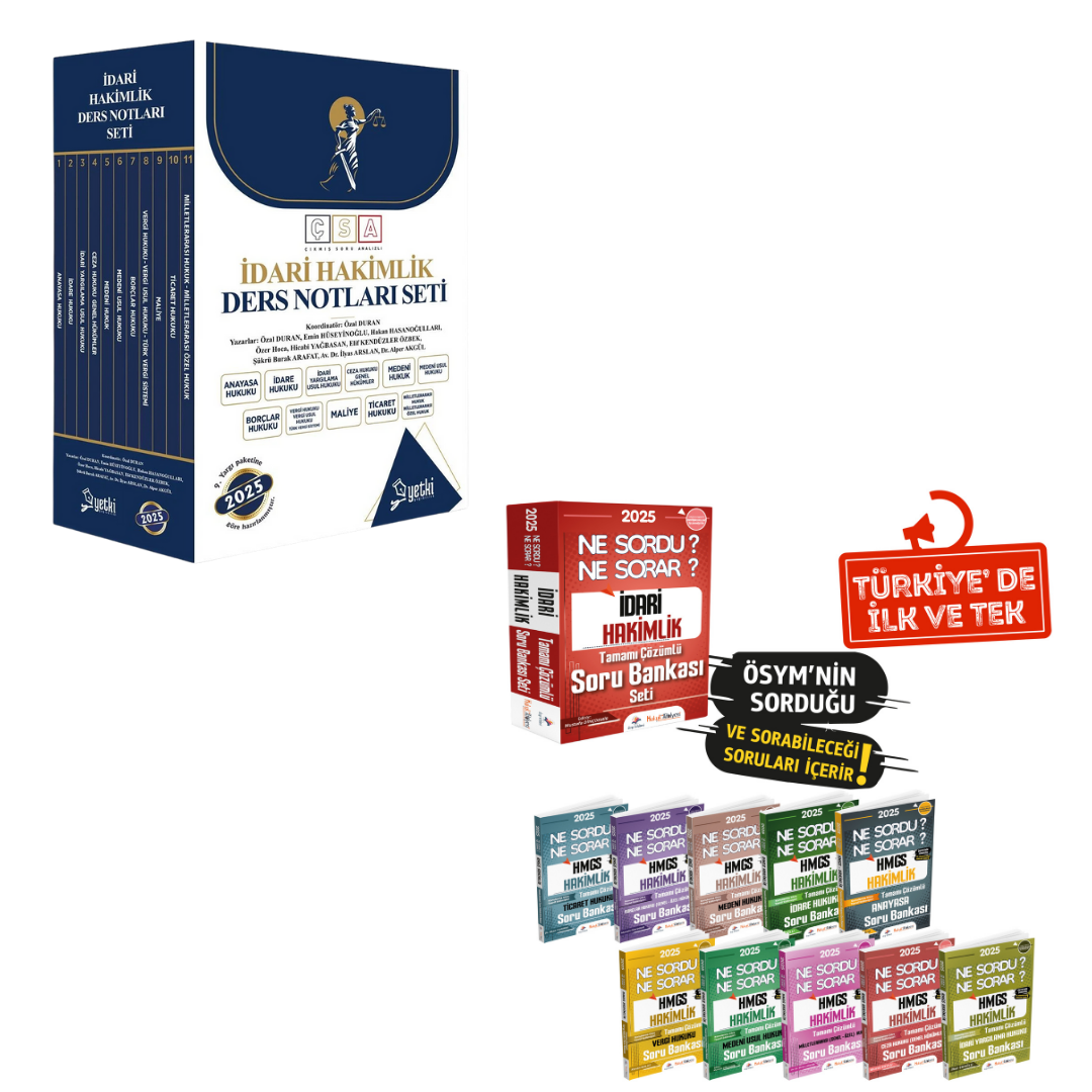 Yetki Çsa İdari Hakimlik Ders Notu ve Hukuk Atölyesi İdari Hakimlik Ne Sordu Ne Sorar Tamamı Çözümlü Soru Bankası Seti
